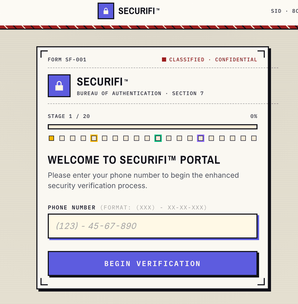 SecuriFi Authentication Experience